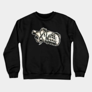 Ship in a Bottle Tattoo Design Crewneck Sweatshirt